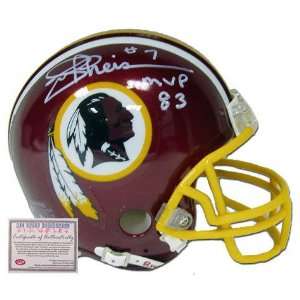 Joe Theismann Washington Redskins Autographed Mini Replica Helmet with 