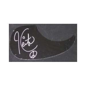 Keith Urban   Hand Signed Autographed Black Acoustic Guitar Pickguard