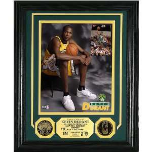 Kevin Durant Rookie Photo Mint W/ Two 24Kt Gold Coins