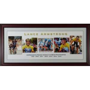 Lance Armstrong   Unsigned & Framed   Photo Strip Display