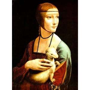 FRAMED oil paintings   Leonardo da Vinci   32 x 44 inches   Lady with 