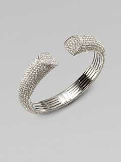 Adriana Orsini   Crystal Accented Angled Cuff Bracelet