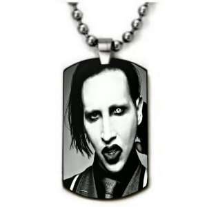Marilyn Manson Dogtag Necklace w/Chain and Giftbox