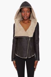 Helmut Lang Weathered Hood Shearling for women  