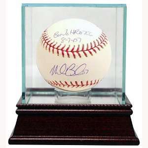 Mike Bacsik signed MLB Baseball Bonds HR #756 8 7 07 w/ Glass Case