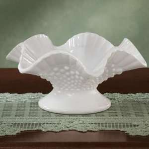  White Hobnail Fluted Bowl