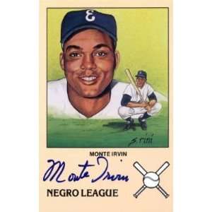 Monte Irvin Negro League Autographed / Signed Postcard