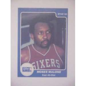   85 Star Company Miller Lite Moses Malone Card Mint