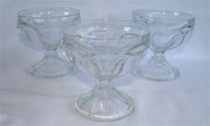 AH Heisey Glass Colonial Panel 6oz Custard Sherbet Cups  