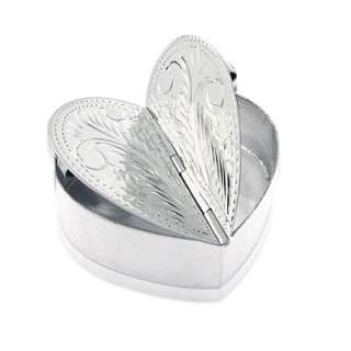 12.6 gm Sterling Silver Engraved Heart Pill Box (PB 17)  