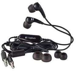 Logitech H165 Earbud Stereo Headphones w/Inline Microphone, 3.5mm 