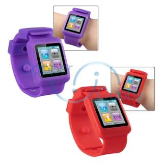 Exercise Watch Wrist Band Silicone Case for Apple iPod Nano 6 8/16GB 
