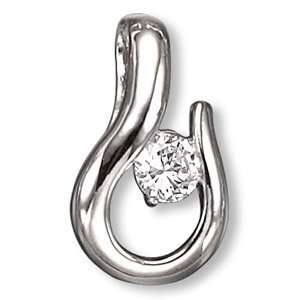 Cubic Zirconia Reversed Question Mark With Canter Big Cubic Zirconia 