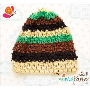  Ema Jane (Camo) Waffle Beanie Crochet Hats   Size Newborn 
