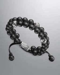 Y0LQQ David Yurman Spiritual Bead Bracelet, Black Onyx