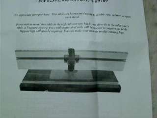   Extension Cast Iron Router Table Top/ Fence with Aluminum Router Plate