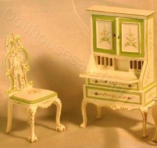 SaLe Miniature Fine Furniture Handpainted Desk and Chair Set