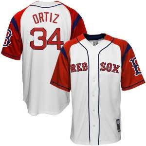   Sox #34 David Ortiz White and Scarlet Stance Jersey