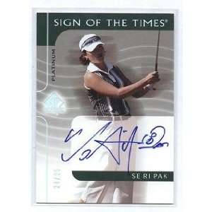 Se Ri Pak Autograph 2003 Upper Deck SP Authentic Golf Card 