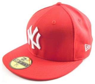 New Era Fitted Hat 5950 New York Yankees Red  