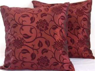 FloralLeaf Burgundy/Brown Pillow Cushion Covers 19  