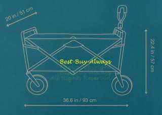  Utility Wagon Folding Rolling Grocery Shopping Foldable Beach Cart 