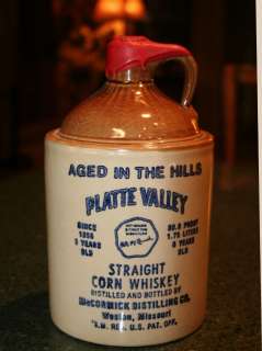 Large McCormick PLATTE VALLEY 1.75 Liter Crock Whiskey Jug  