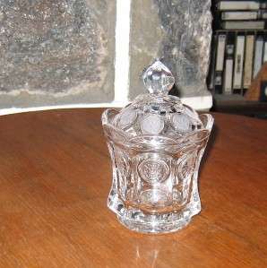 FOSTORIA COIN GLASS CRYSTAL COVERED JAR SUPER  