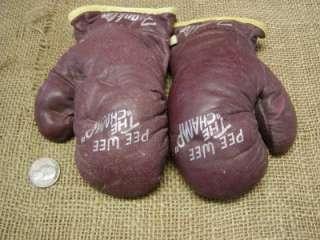 Vintage Franklin Childs Leather Boxing Gloves  Antique Old Rare Size 