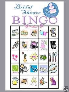 FUN WEDDING Shower Game PRE FILLED *Bridal Gift BINGO*  