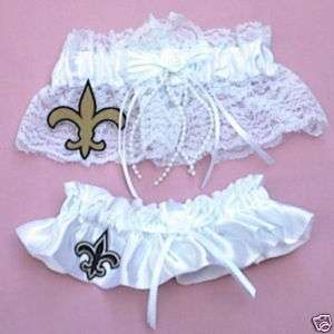 Wedding Garter Set Garters   New Orleans Saints Themed   Free 