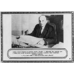  Vladimir Ilyich Lenin,1870 1924,seated at desk