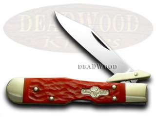 GERMAN BULL Red Pickbone Cheetah Pocket Knife Knives  