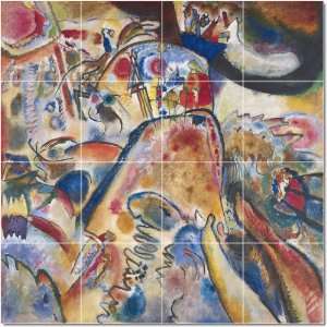 Wassily Kandinsky Abstract Tile Mural Commercial Remodel  48x48 using 
