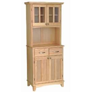  Buffet Hutch with Metal Handles in Natural Finish