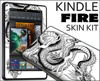   Fire Skin Vinyl Decal eBook Netbook Tablet #064 Dragon Tattoo  