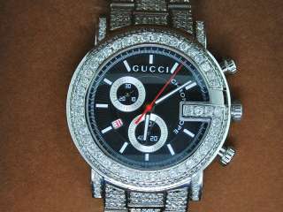 MENS DIAMOND GUCCI YA101324 WATCH 16.5CT FULLY ICED OUT  