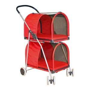  Red Double Decker Pet Stroller
