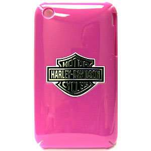 Harley Davidson BlackBerry Curve Shell, Pink, Aluminum Bar & Shield 