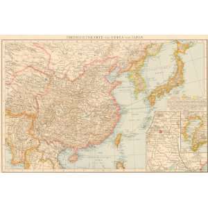  Andree 1899 Antique Map of Eastern Asia