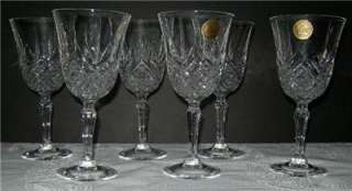 Lot of 6 Cristal DArques Crystal Garanti Wine Glasses  