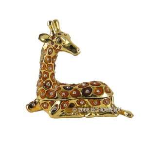  Giraffe Jewelry Trinket Box Bejeweled Sitting