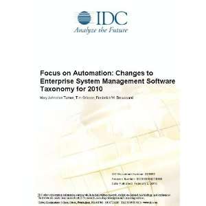    Changes to Enterprise System Management Software Taxonomy for 2010