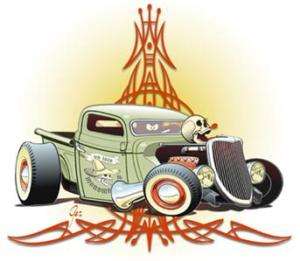 1930s Hot Rod Muscle Car Art Cartoon Tshirt FREE  