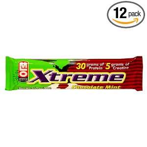 MLO Xtreme Bars, Chocolate Mint, 3.17 Ounce Bars (Pack of 12)  