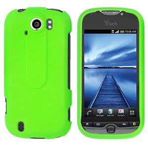Rubber Neon Green Case Phone Cover HTC myTouch 4G Slide  