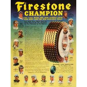  1939 Ad Firestone Champion Tires Race Car Drivers Frank 