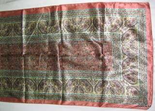 18x67 inches Indian Art (Satin) Silk Printed Stole, Scrave, Scarf