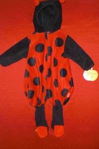LADY BUG 1 PIECE BABY GRAND HALLOWEEN COSTUME 12 MONTH  
