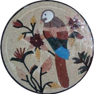   20 Colorful Bird Marble Mosaic Art Tile Wall Floor